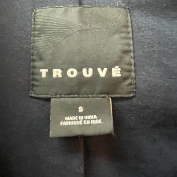 Trouve Women’s Navy Blue Soft Leather Biker Moto Jacket Size Small MSRP$328 - Picture 4 of 7